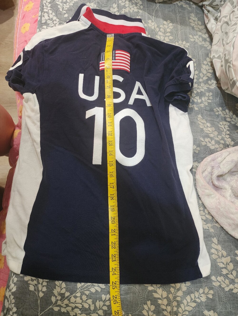 Ralph Lauren Navy and White USA Polo Shirt. Unisex. - Picture 10 of 10